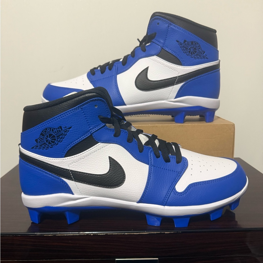 Nike Air Jordan 1 Retro MCS Baseball Game Royal Blue AV5354-411 Cleats Size 14